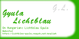 gyula lichtblau business card